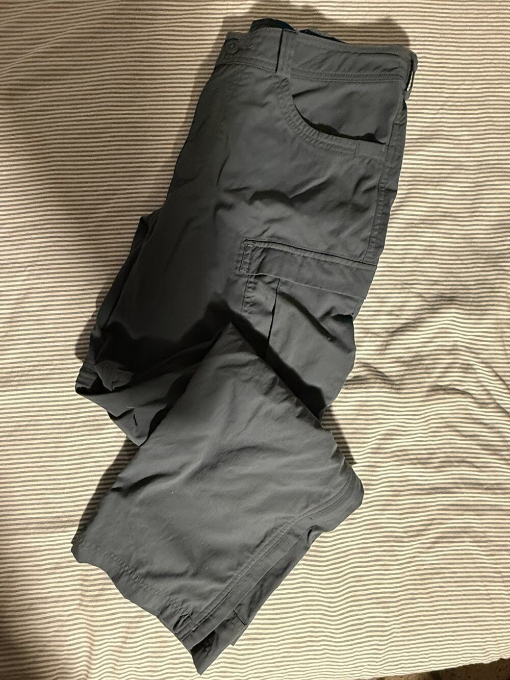 REI Co-Op Sahara Convertible Hiking Pants Mens 34x30 Relaxed Cargo Blue Gray